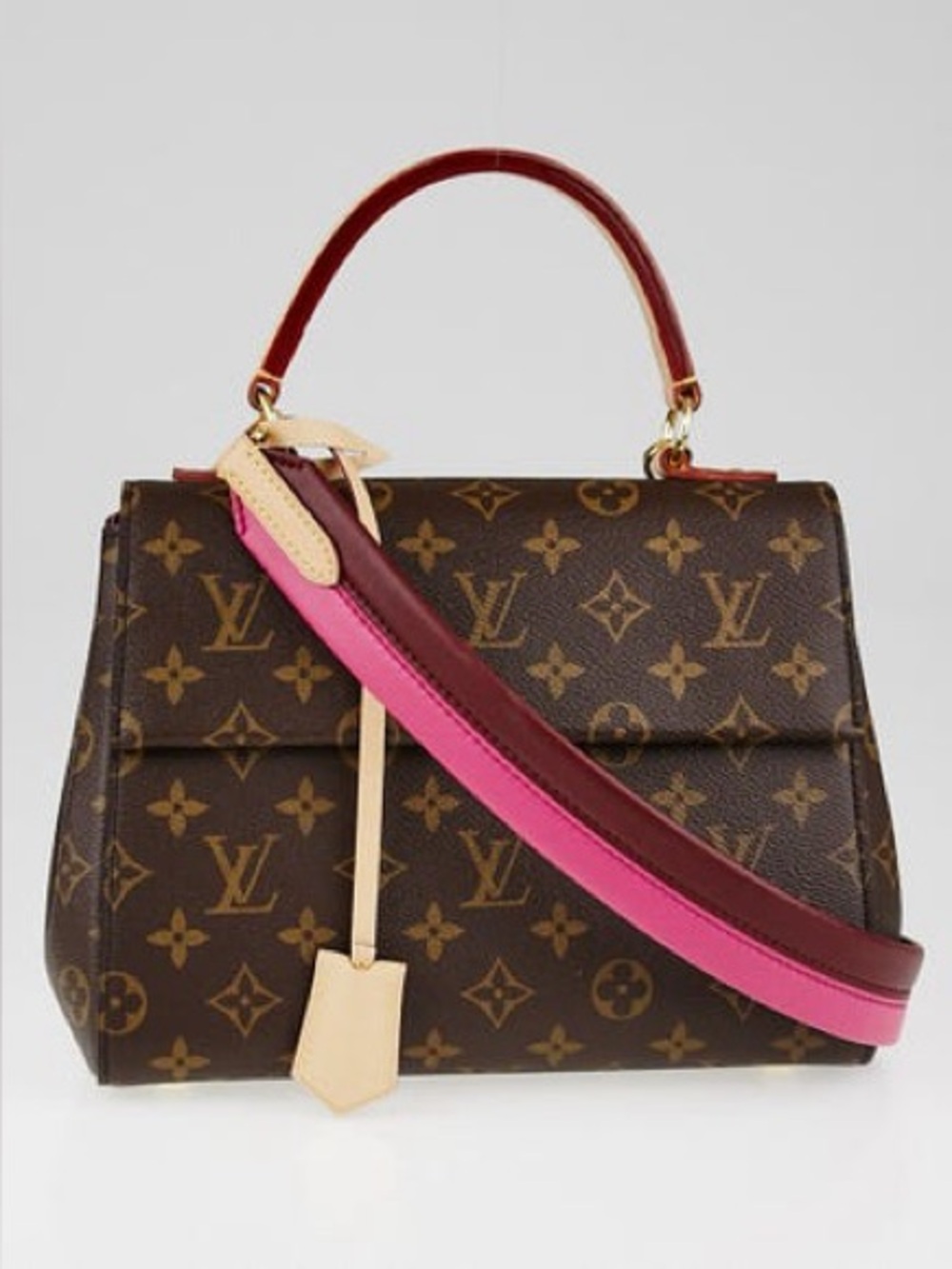 The Louis Vuitton Cluny BB in Monogram Bordeaux Fuchsia
